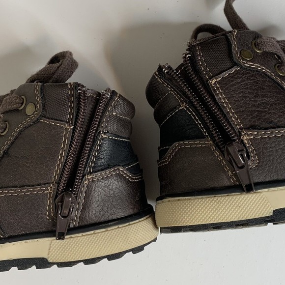 Eddie Bauer Lace Up Boots Size Zipper Seneca Brown Size 9M Kids - Picture 5 of 8